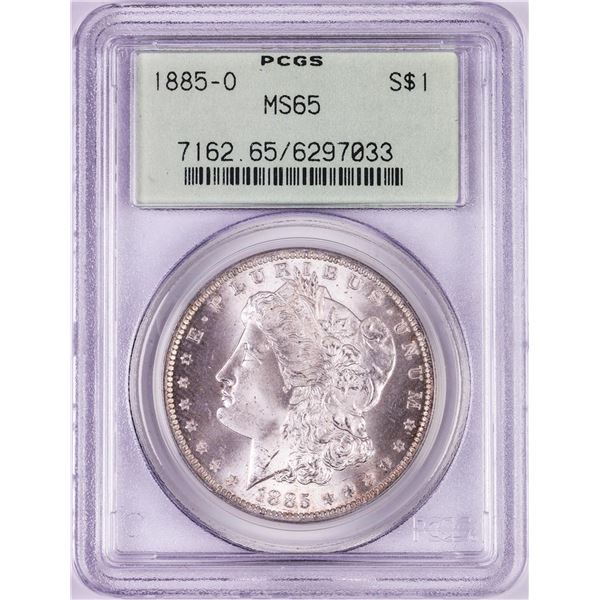 1885-O $1 Morgan Silver Dollar Coin PCGS MS65 Old Green Holder