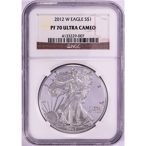2012-W $1 Proof American Silver Eagle Coin NGC PF70 Ultra Cameo