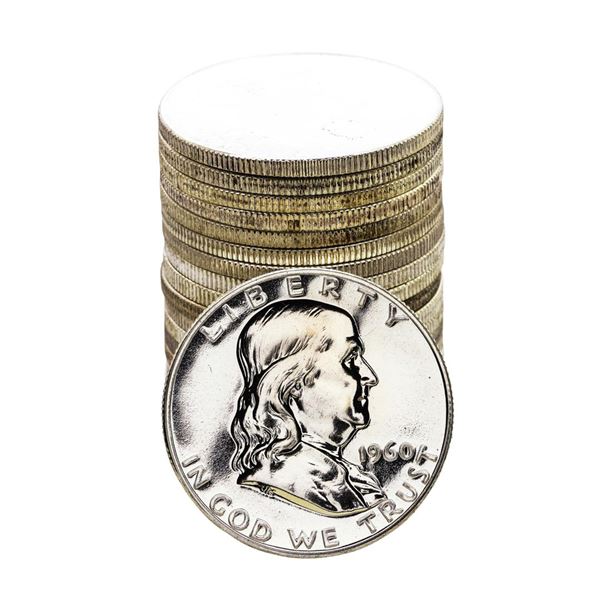 Roll of (20) Proof 1960 Franklin Half Dollar Coins