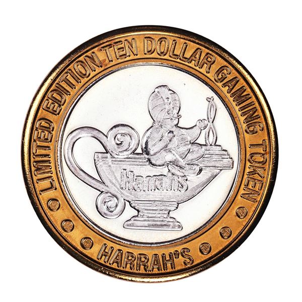 .999 Silver Harrah's Casino Reno Nevada $10 Casino Limited Edition Gaming Token