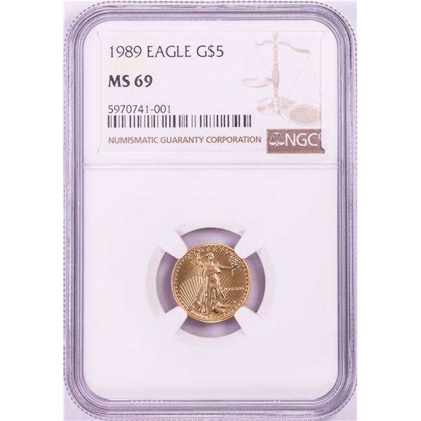 1989 $5 American Gold Eagle Coin NGC MS69