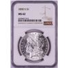 Image 1 : 1890-S $1 Morgan Silver Dollar Coin NGC MS62