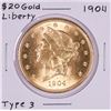 1904 $20 Liberty Head Double Eagle Gold Coin