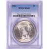 1923 $1 Peace Silver Dollar Coin PCGS MS65