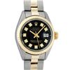 Rolex Ladies Black Diamond Oyster Perpetual Datejust