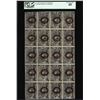 Image 1 : Uncut Sheet of (20) 1863 Second Issue Five Cent Fractional Notes PCGS Extremely Fine 45