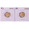 Image 1 : Lot of 2015-2016 $5 American Gold Eagle Coins