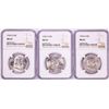 Lot of (3) 1954-D Franklin Half Dollar Coins NGC MS63