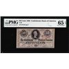 1863 Fifty Cents Confederate States of America Note T-63 PMG Gem Uncirculated 65EPQ
