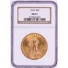 Image 1 : 1924 $20 St. Gaudens Double Eagle Gold Coin NGC MS61