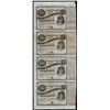 Image 1 : Uncut Sheet of (4) State of Louisiana Baby Bond Obsolete Notes