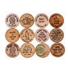 Image 2 : Lot of (12) Wooden Nickels