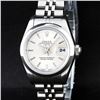 Rolex Ladies Stainless Steel Silver Index Quickset Datejust Wristwatch