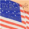 Image 2 : Steve Kaufman (1960-2010) "We The People" Original Silk Screen On Canvas