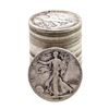 Image 1 : Roll of (20) Assorted Date Walking Liberty Half Dollar Coins Circulated