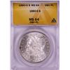 Image 1 : 1880-S $1 Morgan Silver Dollar Coin ANACS MS64 OBV PL
