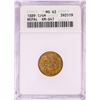 Image 1 : 1889 Nepal 1/4M Gold Coin ANACS MS63 KM-641