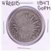 Image 1 : 1847 GoPM Mexico 4 Reales Silver Coin