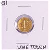Image 1 : $1 Indian Princess Head Gold Dollar Love Token Coin