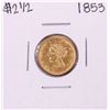 Image 1 : 1853 $2 1/2 Liberty Head Quarter Eagle Gold Coin