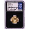 2016-W Standing Liberty Quarter Gold Coin NGC SP70 Edmund Moy Signature
