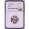 1905 Barber Dime Coin NGC MS65