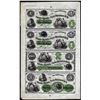 Uncut Sheet of $1/$1/$2/$3 The State Bank at New Brunswick, NJ Obsolete Notes