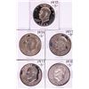 Lot of (5) Mixed Date $1 Eisenhower Clad Coins