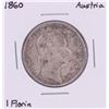 1860 Austria 1 Florin Silver Coin