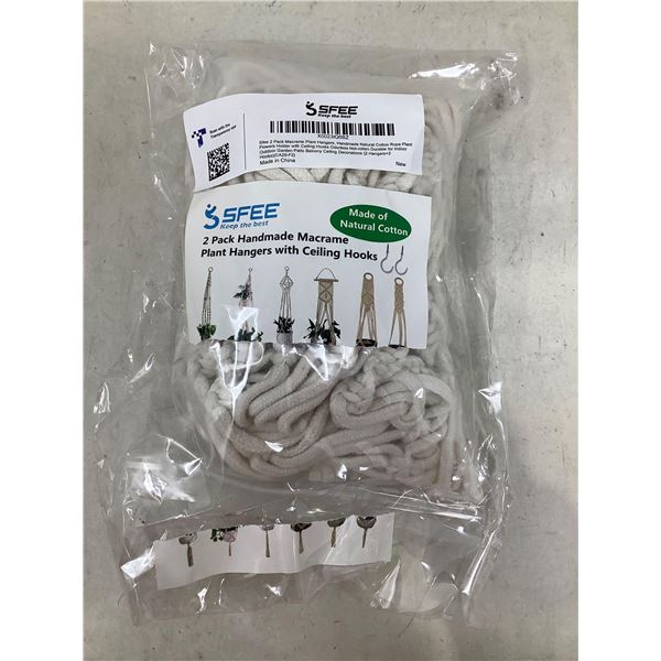 2 pack Macrame Plant Hangers with Hooks