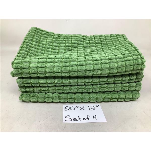 Set of 4 Soft Green Pillow Covers 20" X 12"