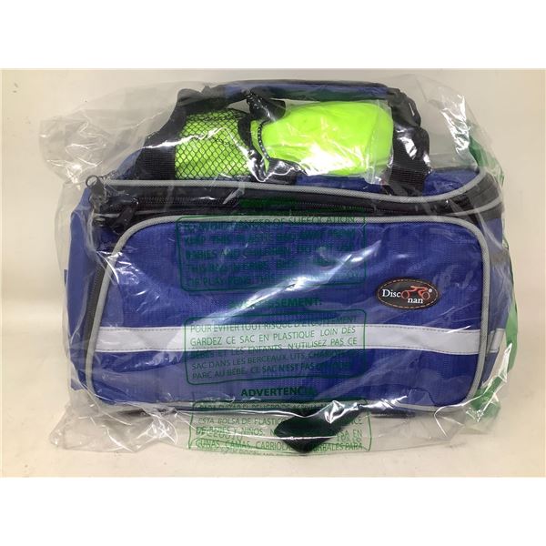 Multi Pocket Bicycle Bag with Yellow Rain Cover