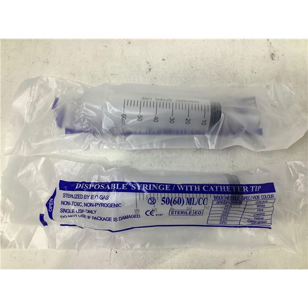 Set of 10 60CC Sterilized Disposable Syringe with Catheter Tip