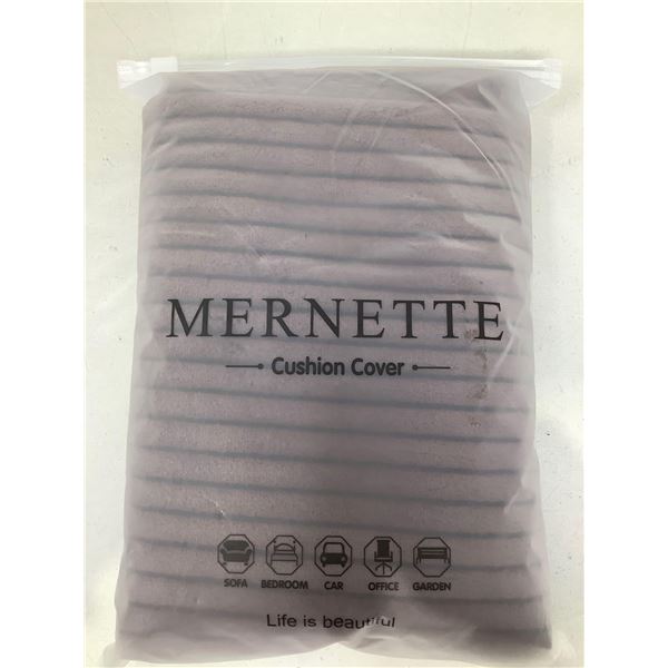 Mernette Pack of 2 Corduroy Striped Dark Brown Cushion Covers