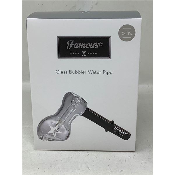 Famous X Glass Bubbler Water Pipe