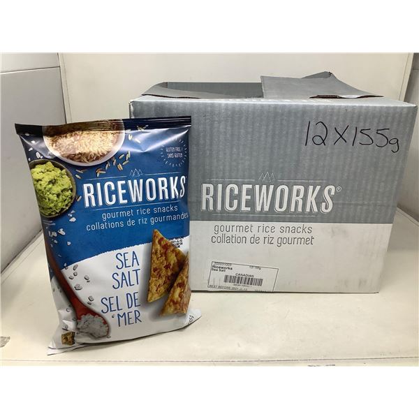 Case of Riceworks Sea Salt Gourmet Rice Snacks (12 x 155g)