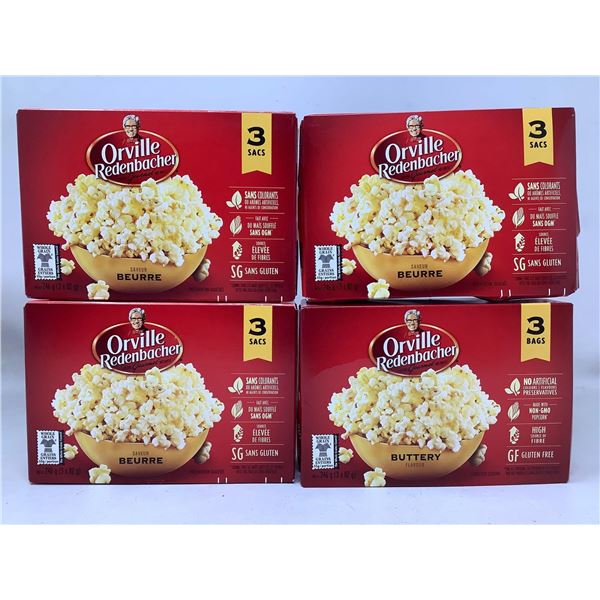 Orville redenbacher buttery popcorn lot of 4 x 246g microwave