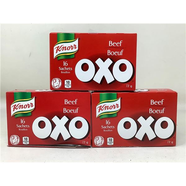 OXO Beef Bullion lot of 3 x 72g