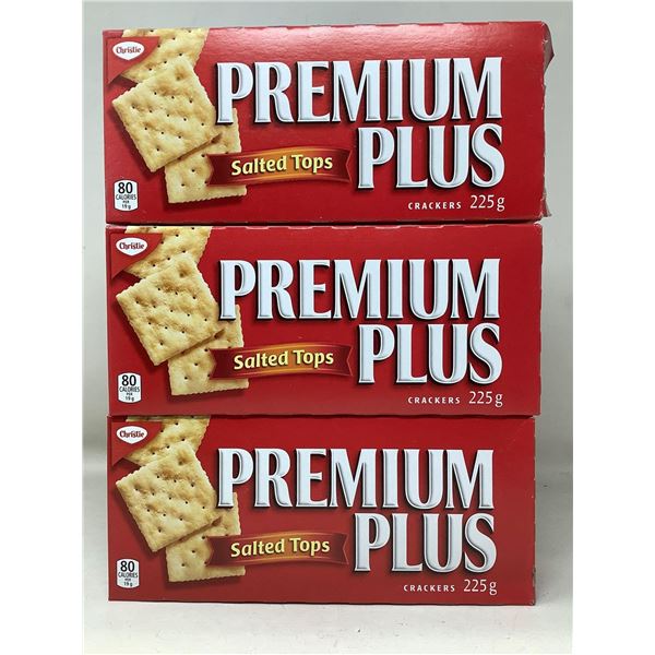Premium Plus Salted Crackers lot of 3 x 225g