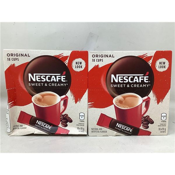 Nescafe sweet & Creamy coffee lot of 2 x 18packs