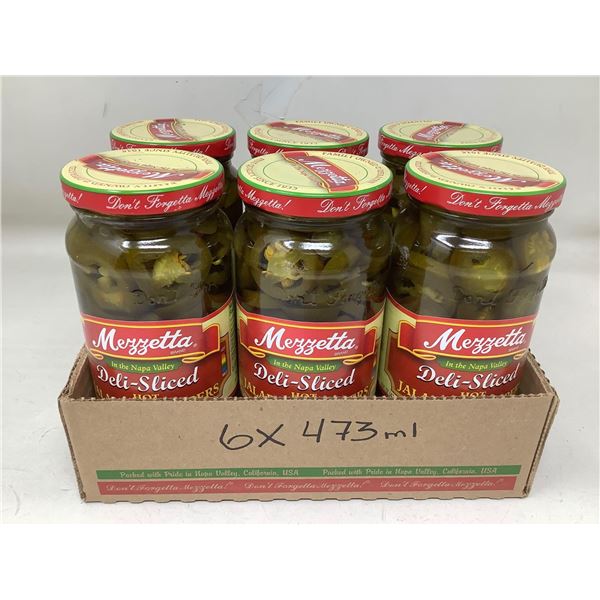 Mezzetta deli sliced jalepeno peppers case lot of 6 x 473ml