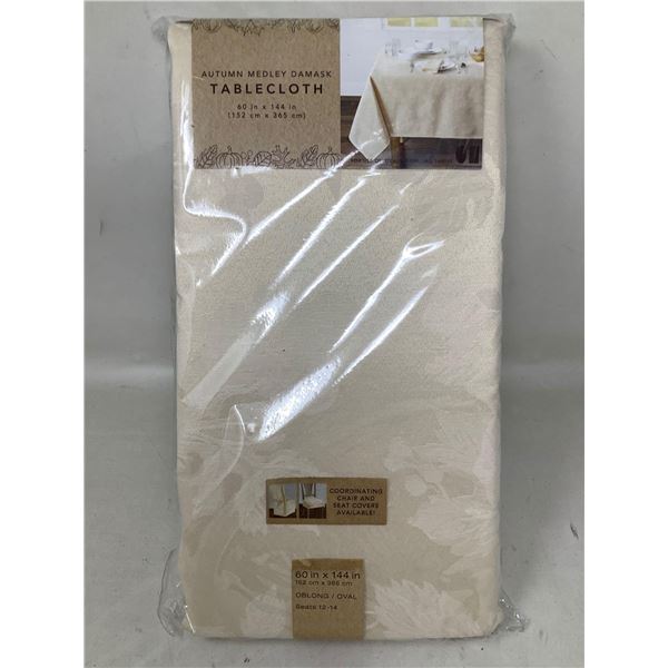 Autumn Medley Damask Tablecloth 60 x 144 inch