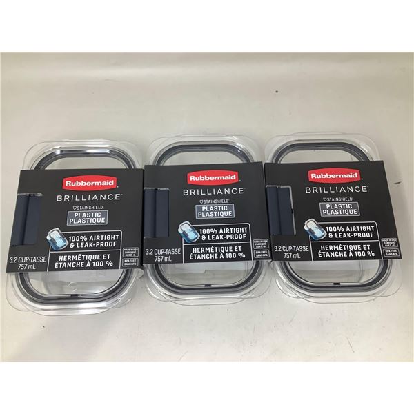 RubbermaidÊBrilliance 757ml containers lot of 3