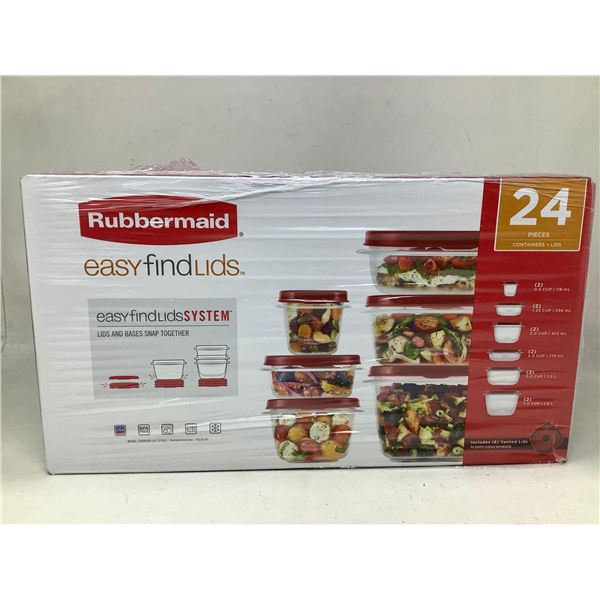 Rubbermaid easy find lids 24 piece storage set