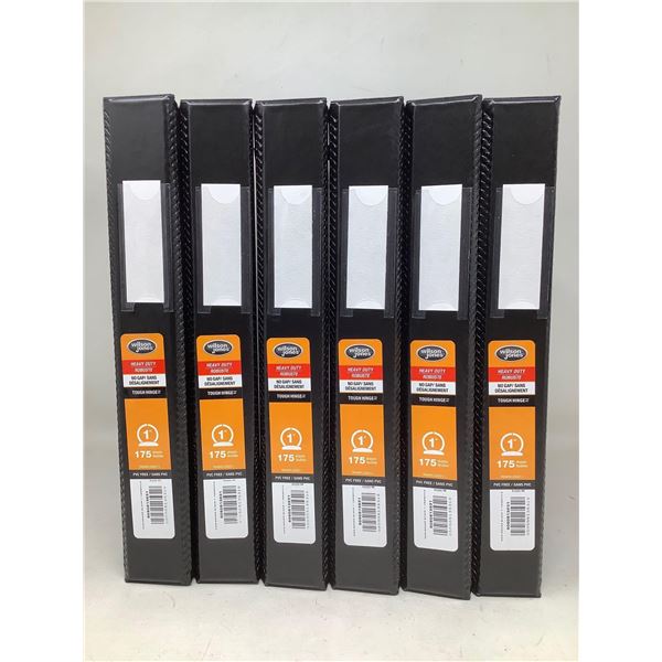 Wilson Jones 1 inch black binders lot of 6