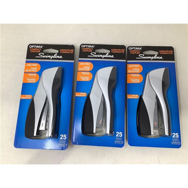 Swingline Optima compact stapler lot of 3