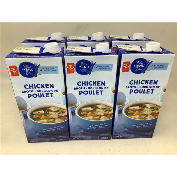 Blue Menu Chicken Broth lot of 6 x 1L