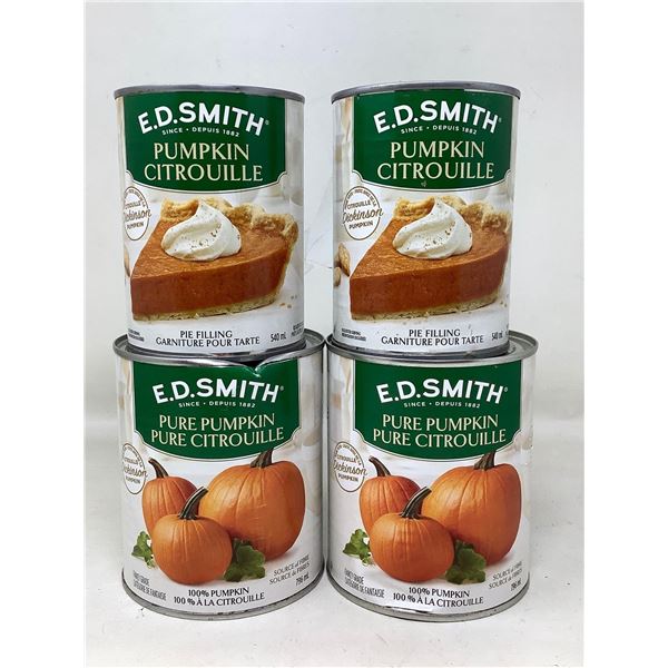 ED Smith Pure pumpkin lot of 4 x 796ml