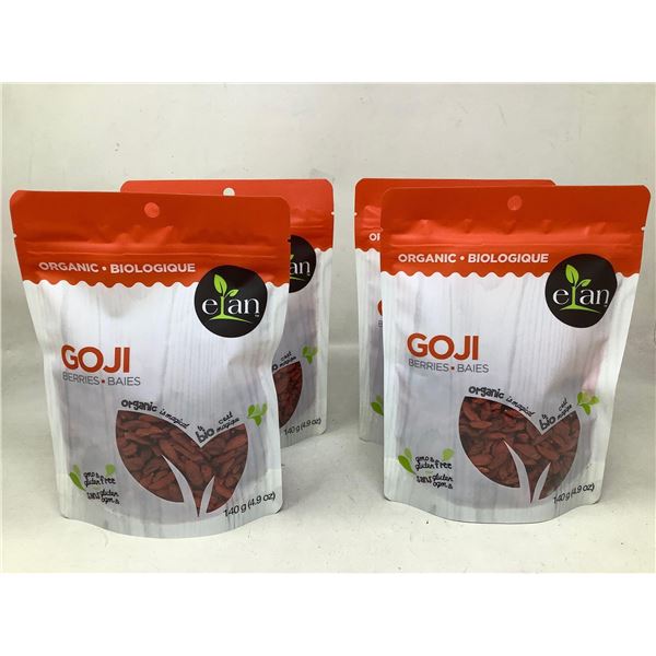 Elan Goji Berries dried organic lot of 4 x 140g