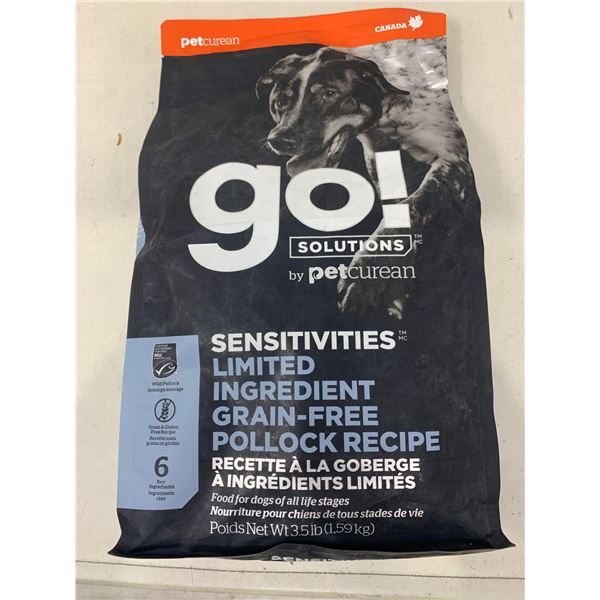 GO solutions grain free duck Pollock Recipe dog food 3.5lbs bag